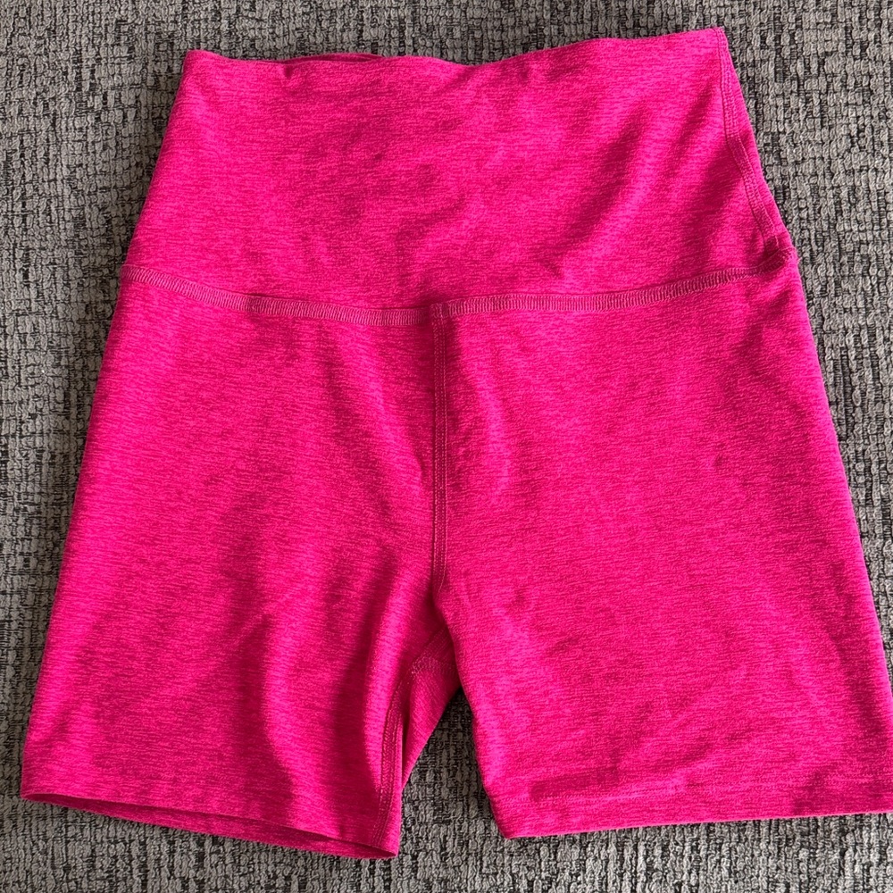 Beyond Yoga Womens Sz Small Hot Pink Dragonfruit Spacedye Keep Pace Biker Short